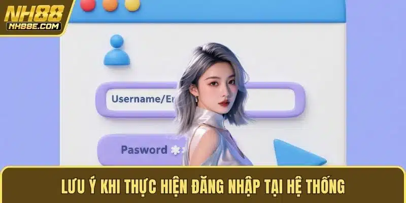 Lưu ý khi thực hiện đăng nhập tại hệ thống